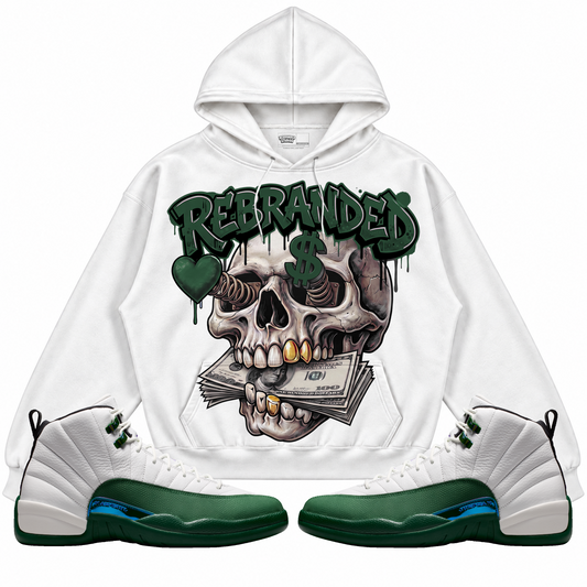 Rebranded Studios apparel — front styled with matching sneakers