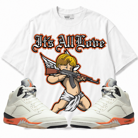 Rebranded Studios apparel — front styled with matching sneakers