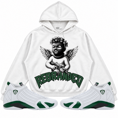 Rebranded Studios apparel — front styled with matching sneakers