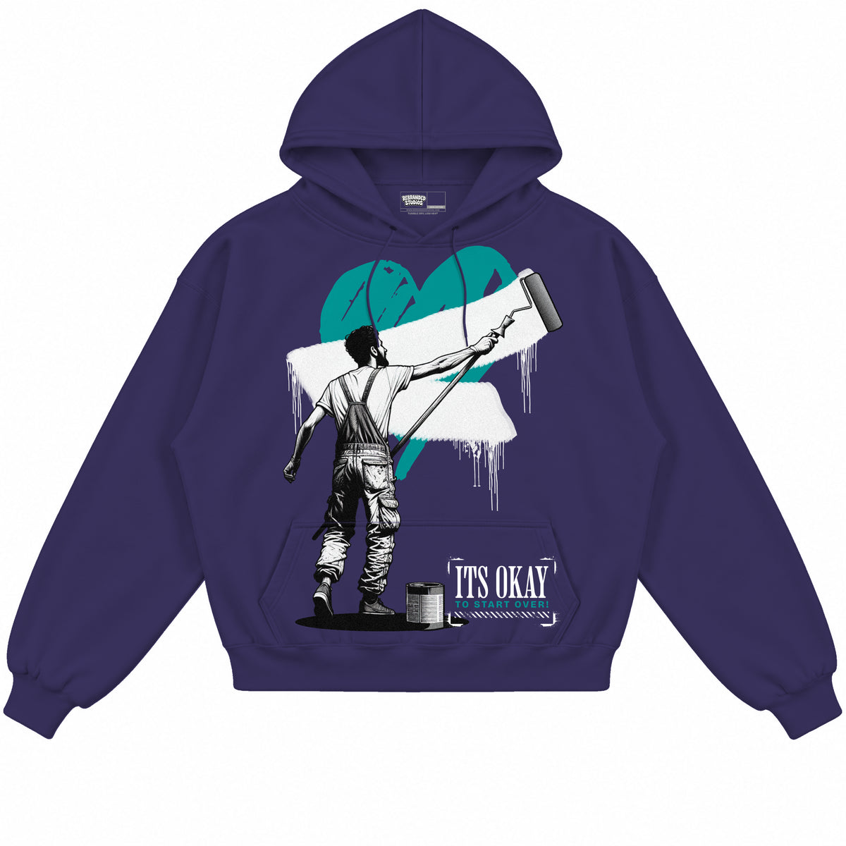 Rebranded Studios apparel — front without sneakers