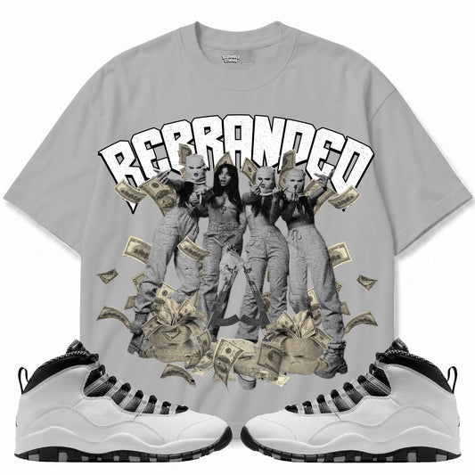 Rebranded Studios apparel — front styled with matching sneakers
