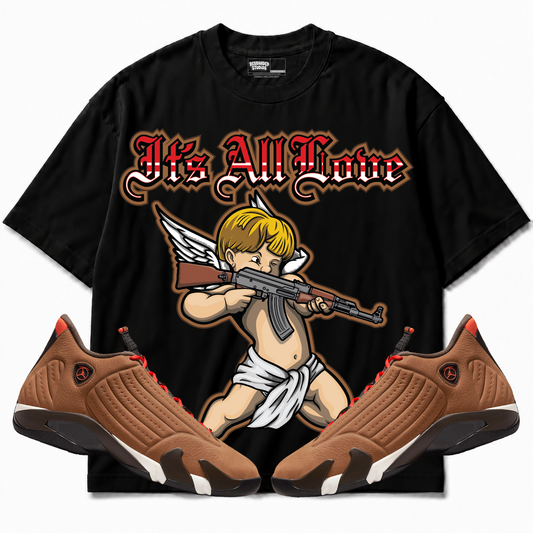 Rebranded Studios apparel — front styled with matching sneakers