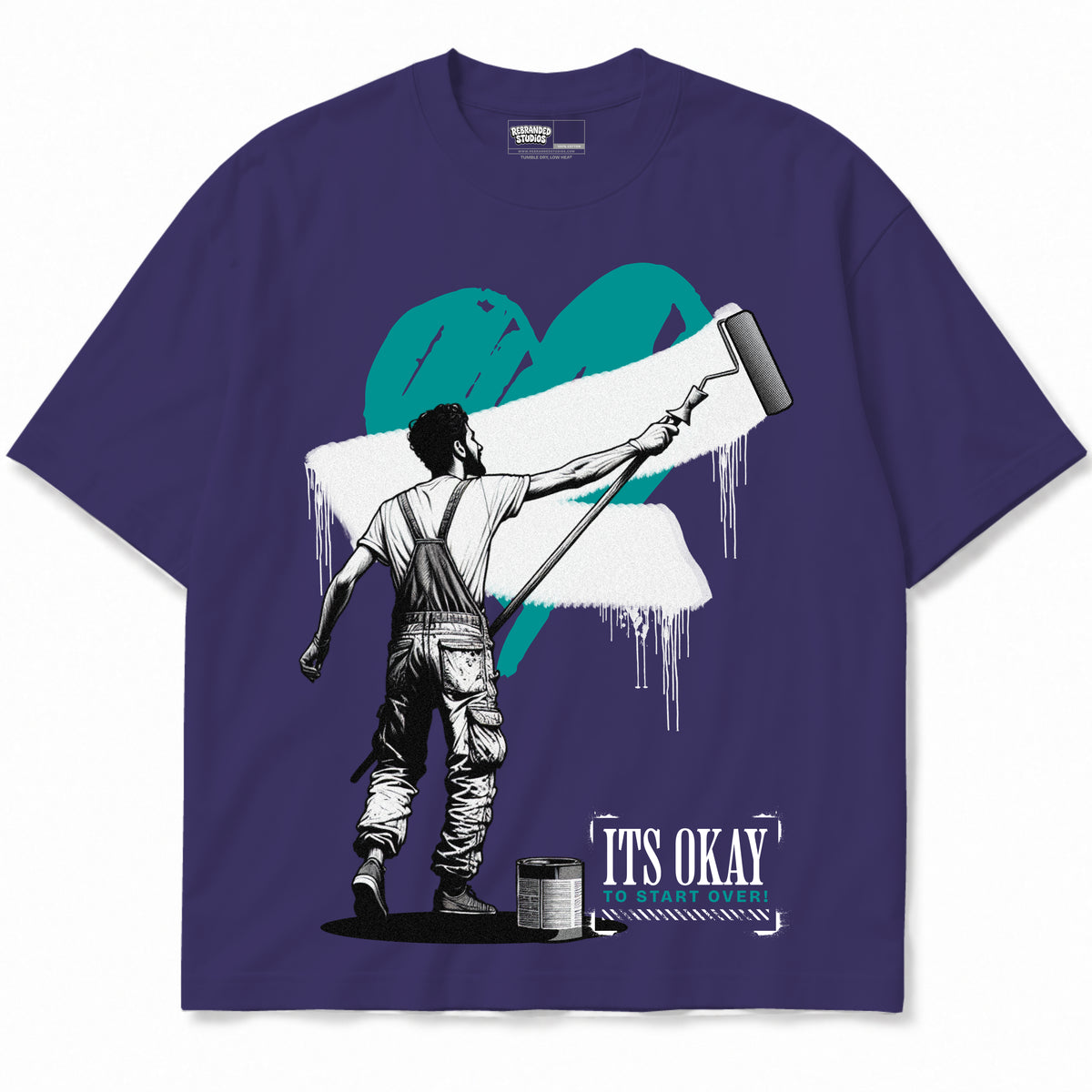 Rebranded Studios apparel — front without sneakers