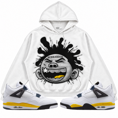 Rebranded Studios apparel — front styled with matching sneakers