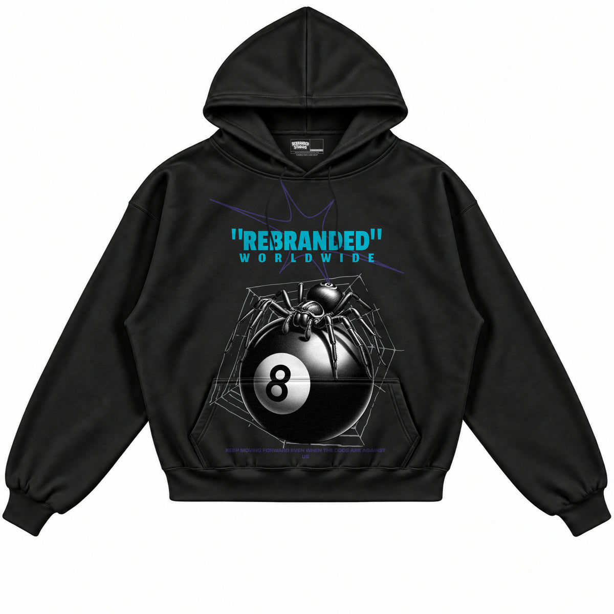 Rebranded Studios apparel — front without sneakers