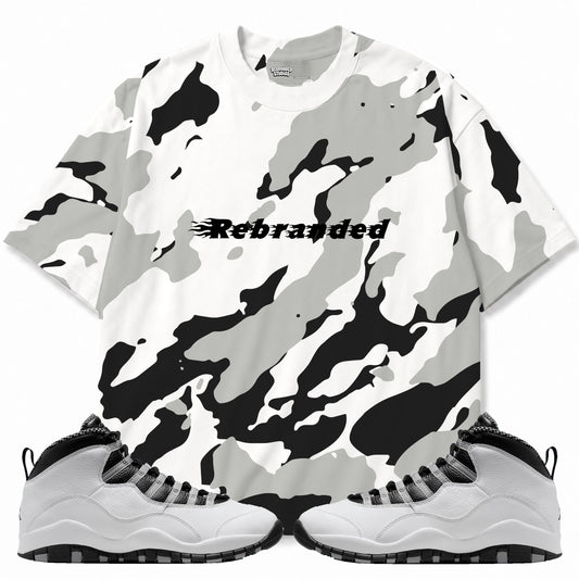 Rebranded Studios apparel — front styled with matching sneakers