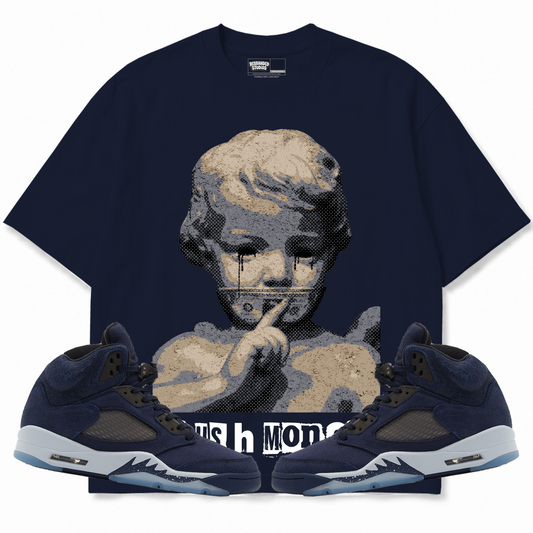 Rebranded Studios apparel — front styled with matching sneakers