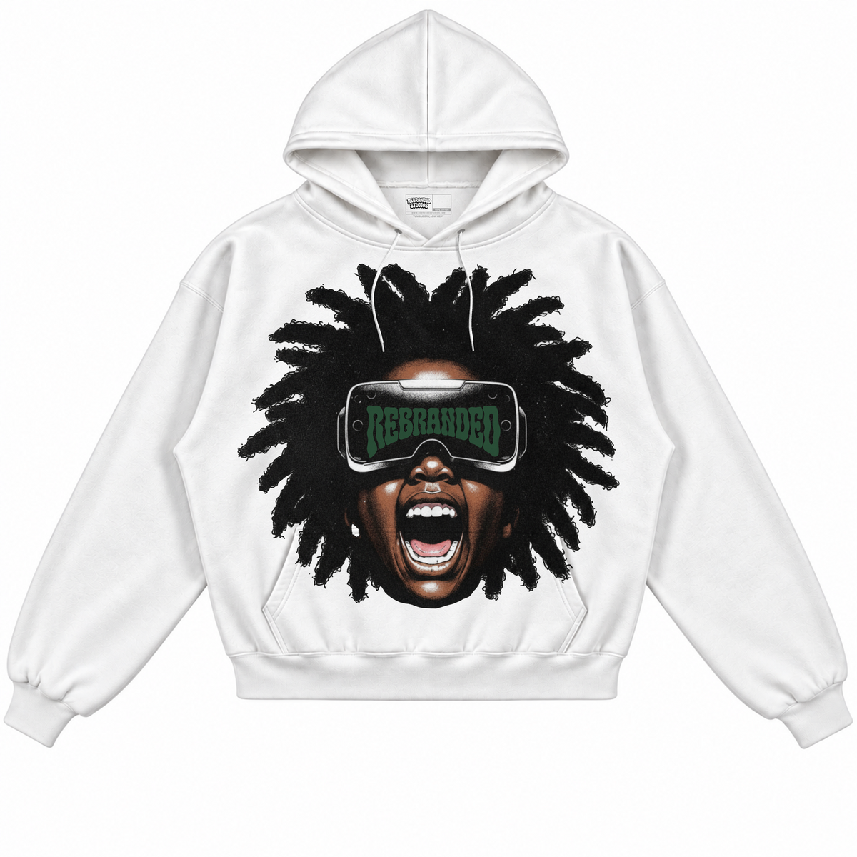 Rebranded Studios apparel — front without sneakers
