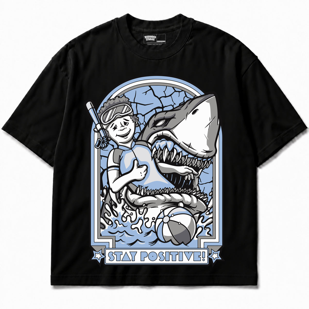 Rebranded Studios apparel — front without sneakers