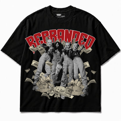 Rebranded Studios apparel — front without sneakers