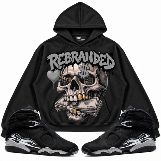 Rebranded Studios apparel — front styled with matching sneakers