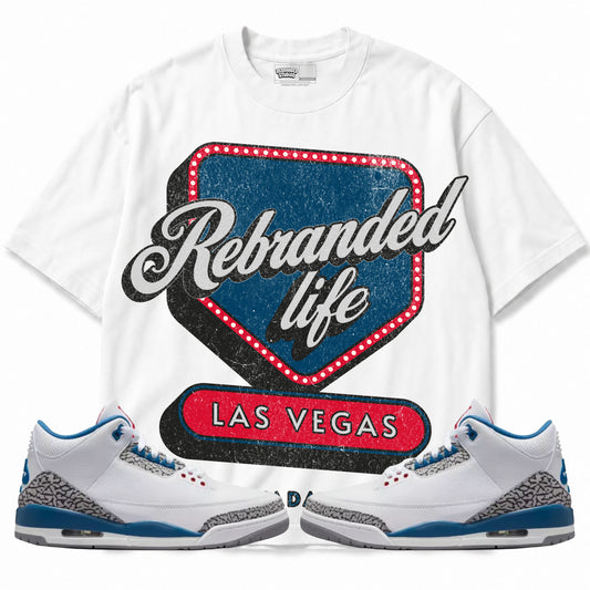 Rebranded Studios apparel — front styled with matching sneakers