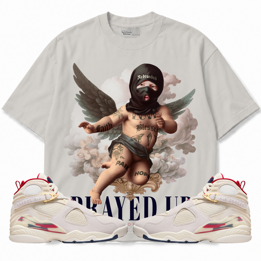 Rebranded Studios apparel — front styled with matching sneakers