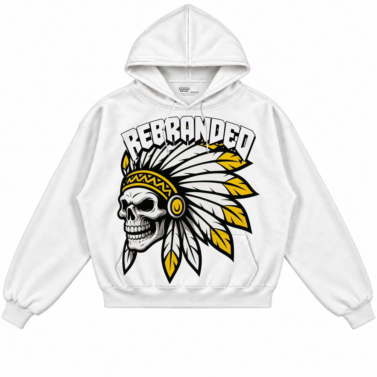 Rebranded Studios apparel — front without sneakers