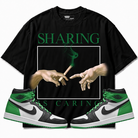 Rebranded Studios apparel — front styled with matching sneakers