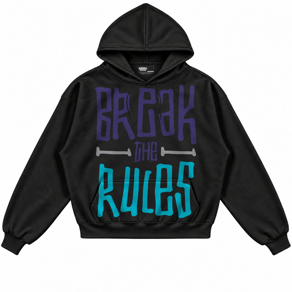 Rebranded Studios apparel — front without sneakers