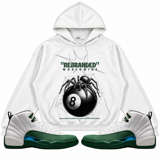 Rebranded Studios apparel — front styled with matching sneakers