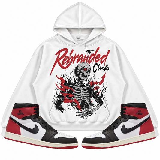 Rebranded Studios apparel — front styled with matching sneakers