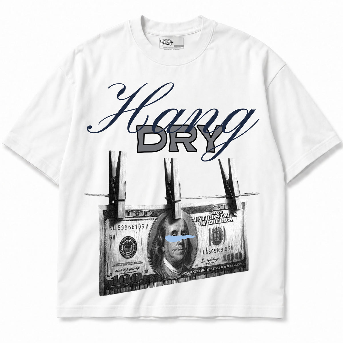 Rebranded Studios apparel — front without sneakers