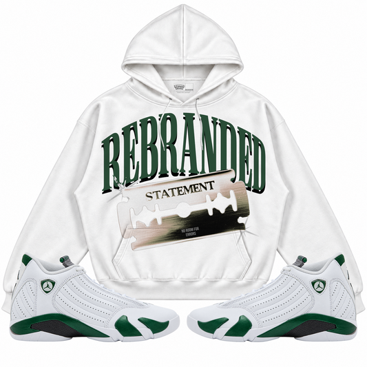 Rebranded Studios apparel — front styled with matching sneakers