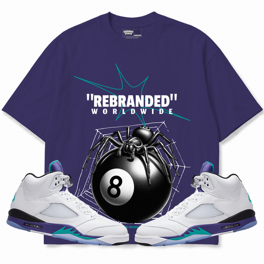 Rebranded Studios apparel — front styled with matching sneakers