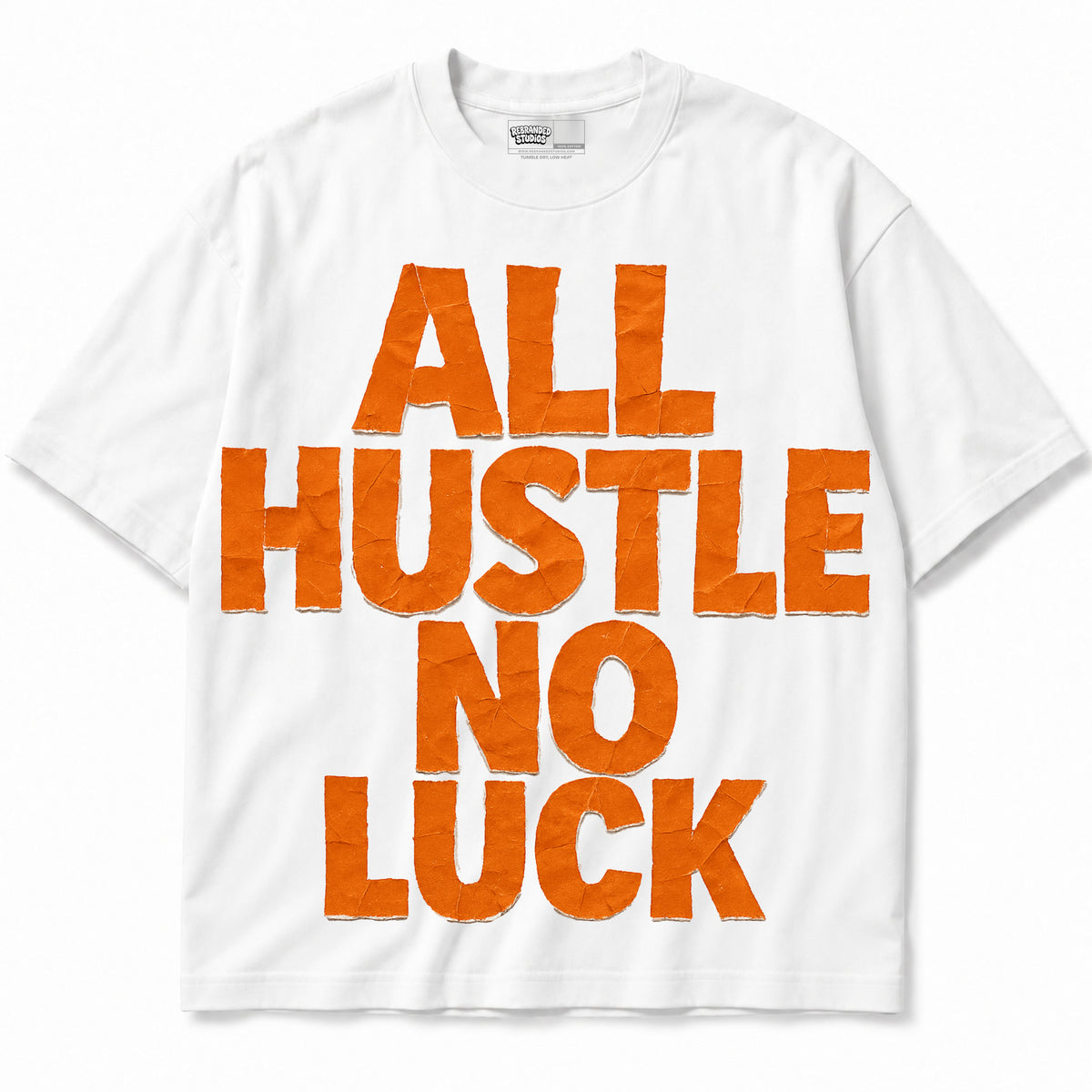 Rebranded Studios apparel — front without sneakers