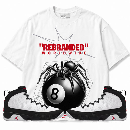 Rebranded Studios apparel — front styled with matching sneakers