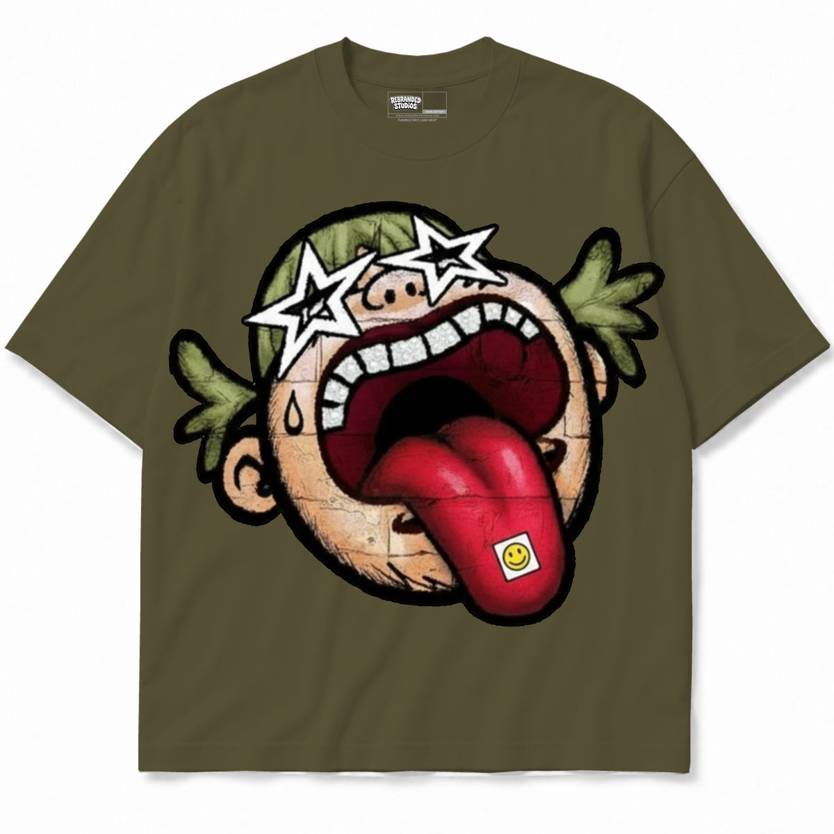 Rebranded Studios apparel — front without sneakers