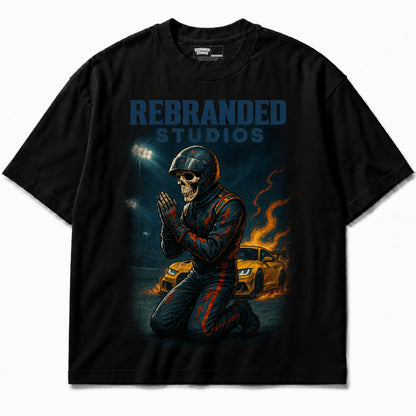 Rebranded Studios apparel — front without sneakers