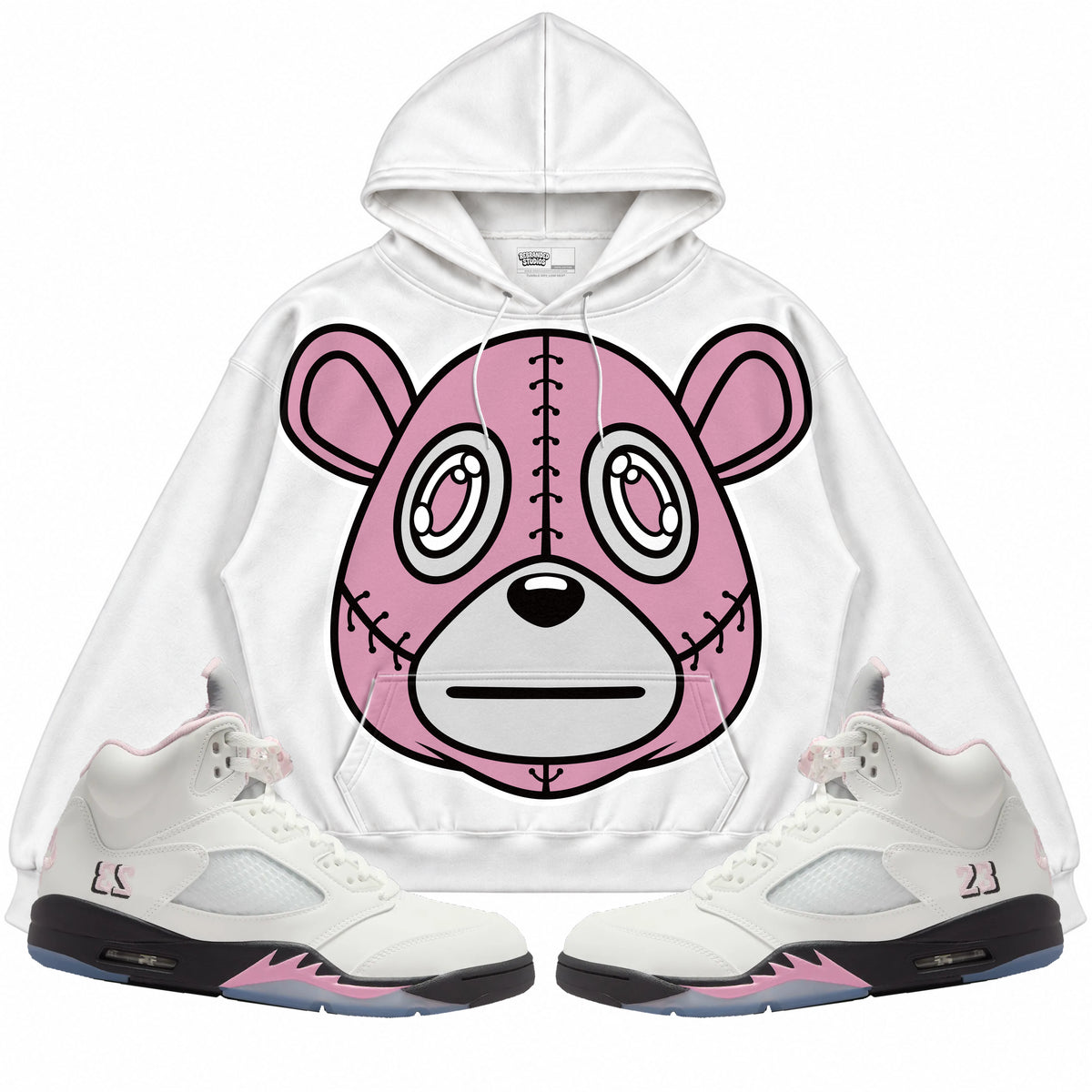 Rebranded Studios apparel — front styled with matching sneakers