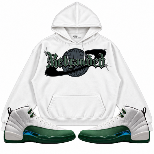 Rebranded Studios apparel — front styled with matching sneakers