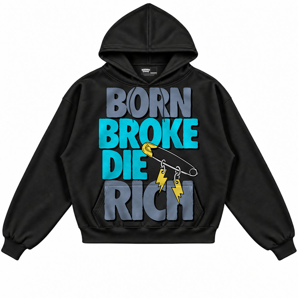 Rebranded Studios apparel — front without sneakers