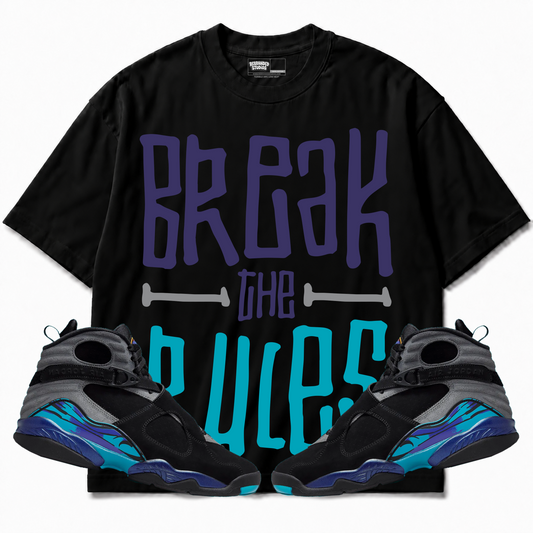 Rebranded Studios apparel — front styled with matching sneakers