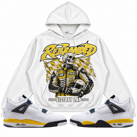 Rebranded Studios apparel — front styled with matching sneakers