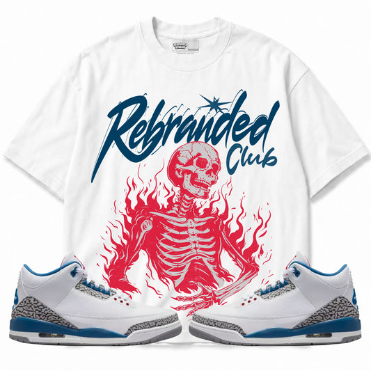 Rebranded Studios apparel — front styled with matching sneakers