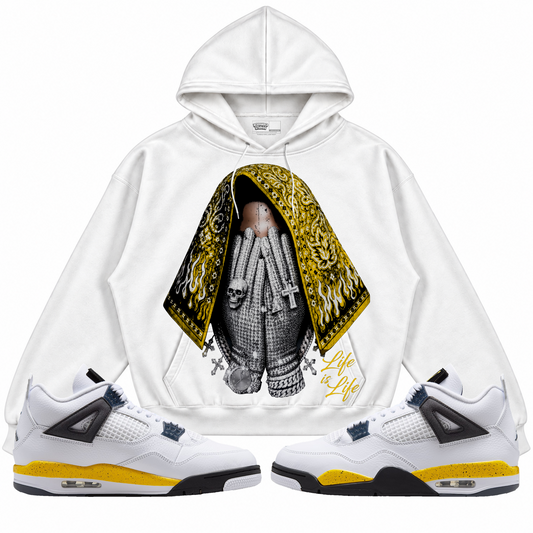 Rebranded Studios apparel — front styled with matching sneakers