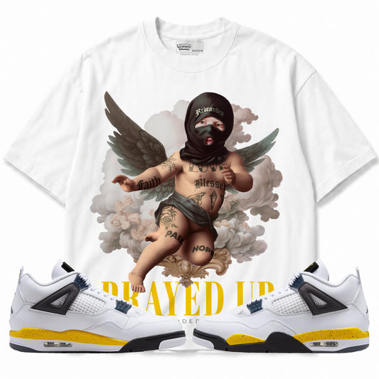 Rebranded Studios apparel — front styled with matching sneakers