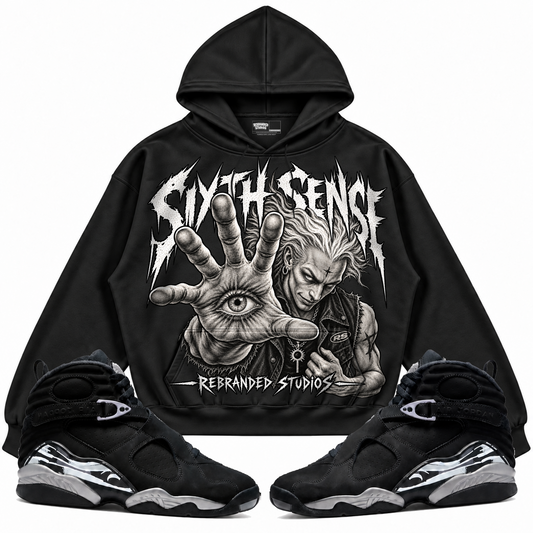 Rebranded Studios apparel — front styled with matching sneakers