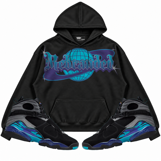 Rebranded Studios apparel — front styled with matching sneakers