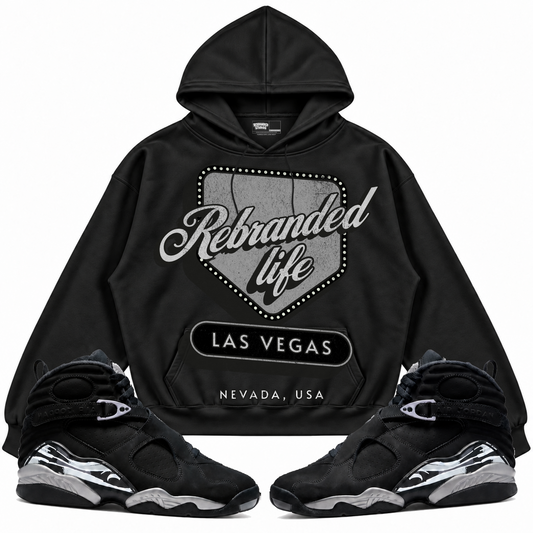 Rebranded Studios apparel — front styled with matching sneakers