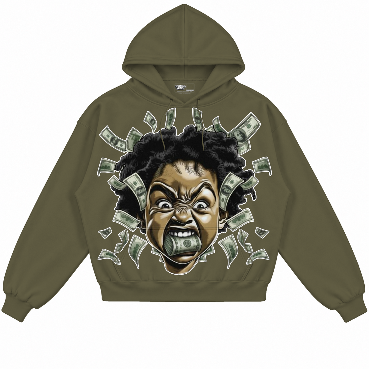 Rebranded Studios apparel — front without sneakers
