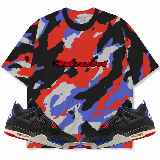 Rebranded Studios apparel — front styled with matching sneakers