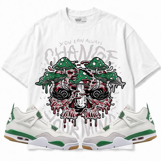 Rebranded Studios apparel — front styled with matching sneakers