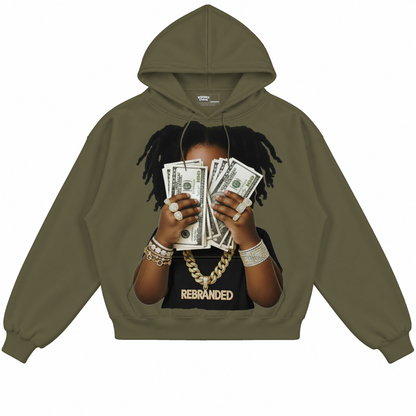 Rebranded Studios apparel — front without sneakers