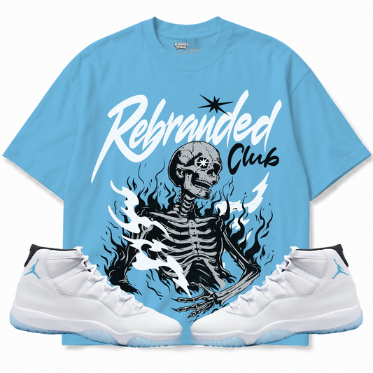 Rebranded Studios apparel — front styled with matching sneakers
