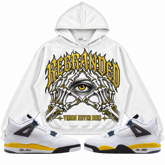 Rebranded Studios apparel — front styled with matching sneakers