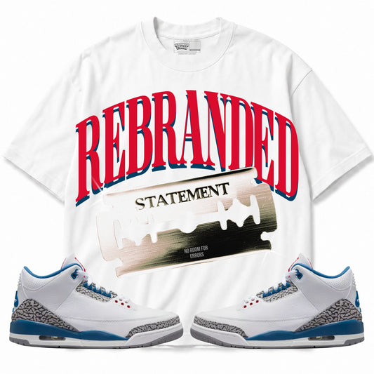 Rebranded Studios apparel — front styled with matching sneakers