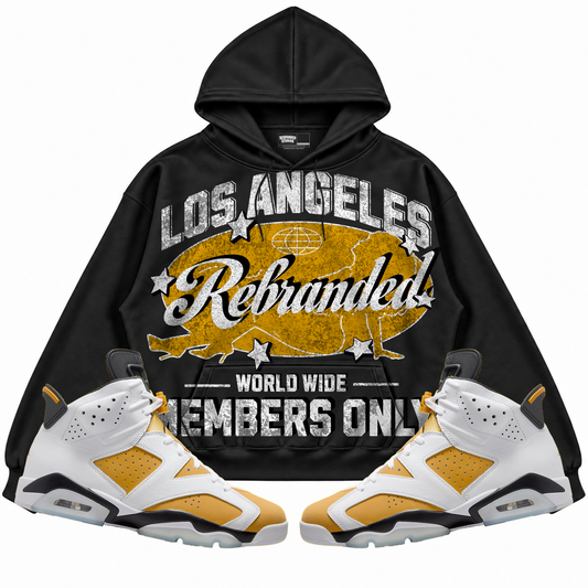 Rebranded Studios apparel — front styled with matching sneakers