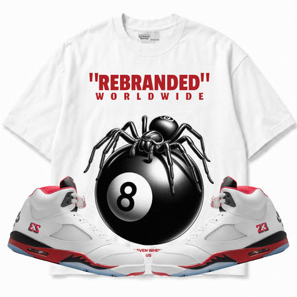 Rebranded Studios apparel — front styled with matching sneakers