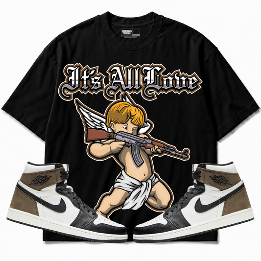 Rebranded Studios apparel — front styled with matching sneakers